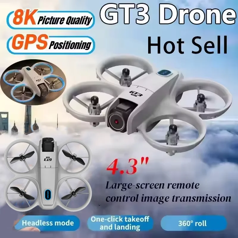 Drone Gimbal Brushless - GT3 Drone 8K HD Dual Cameras