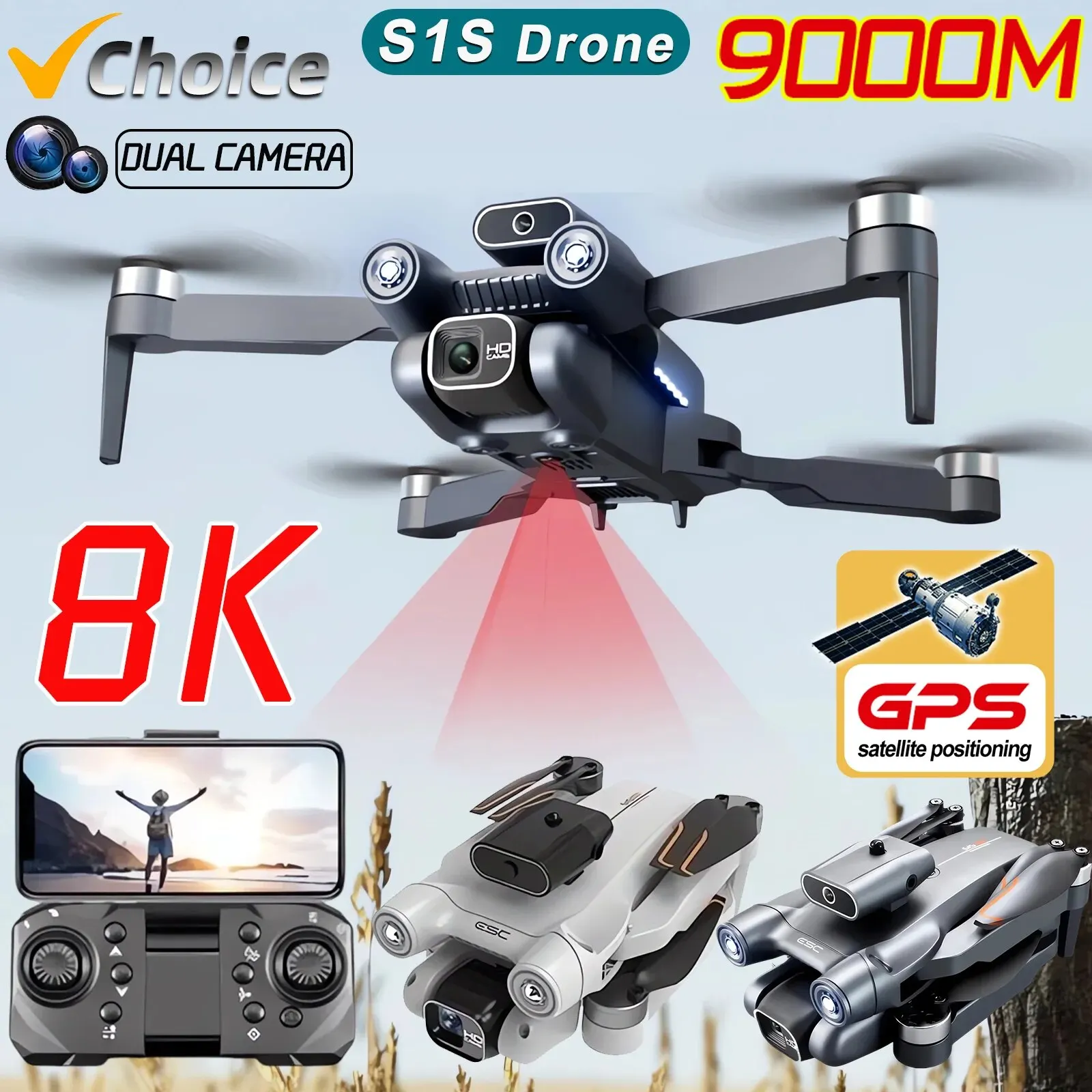 New S1S 5G GPS Drone Camera 8K – Drone Gimbal Brushless Bewertung und Preis